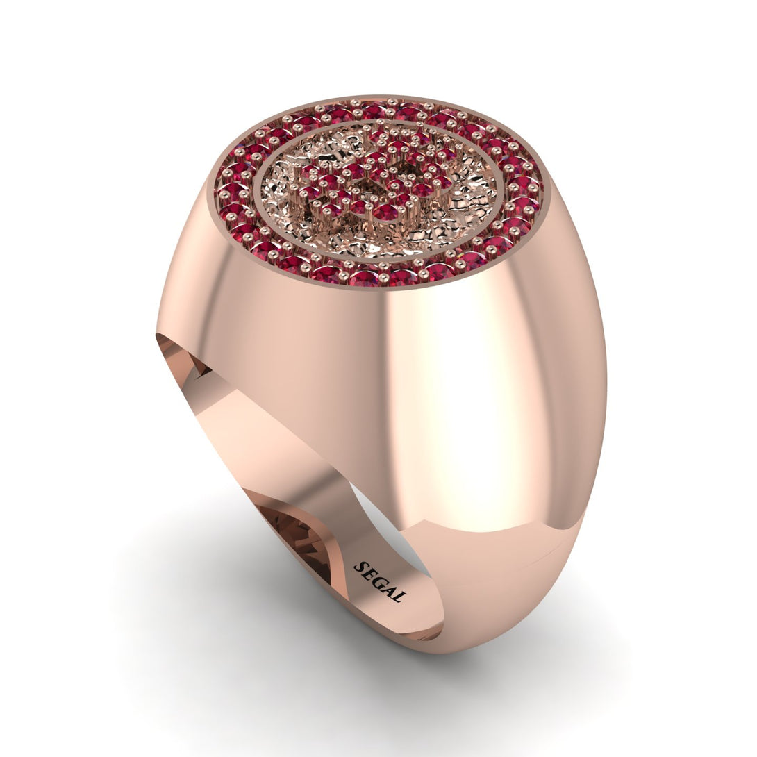 Glamorous Ruby Bitcoin Ring - Dominic No. 32
