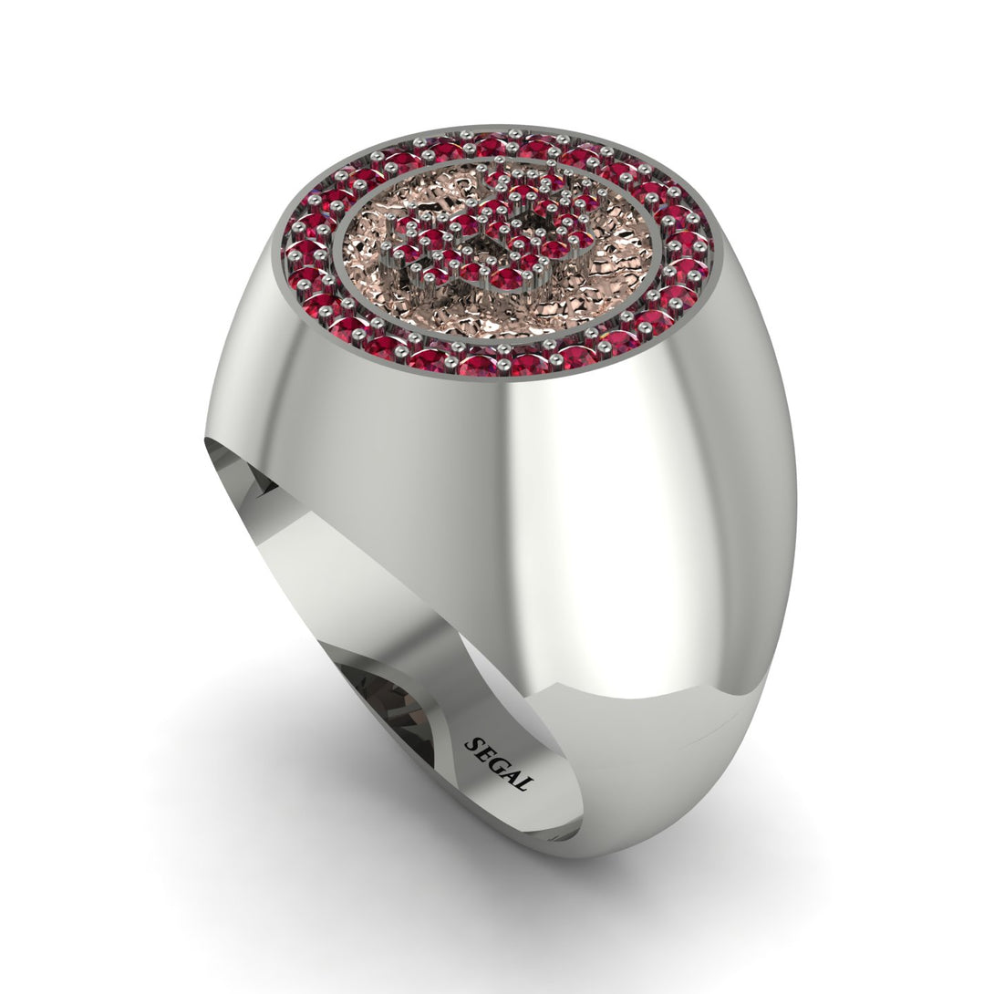 Glamorous Ruby Bitcoin Ring - Dominic No. 33