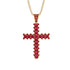 Glamorous Ruby Cross Pendant - Raymond No. 10 image 1