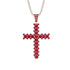 Glamorous Ruby Cross Pendant - Raymond No. 11 image 1