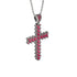 Glamorous Ruby Cross Pendant - Raymond No. 12 image 2