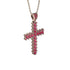 Glamorous Ruby Cross Pendant - Raymond No. 11 image 2