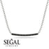 Gold Black Diamond Necklace Bar - Lilyana No. 9 image 4