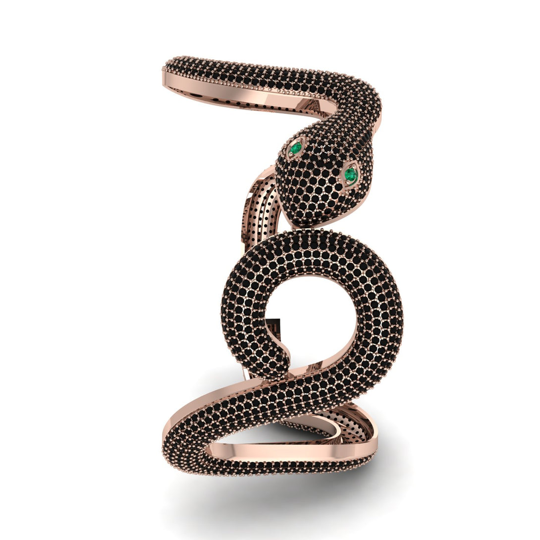 Gorgeous Black Diamond Snake Bracelet - Ronald No. 14