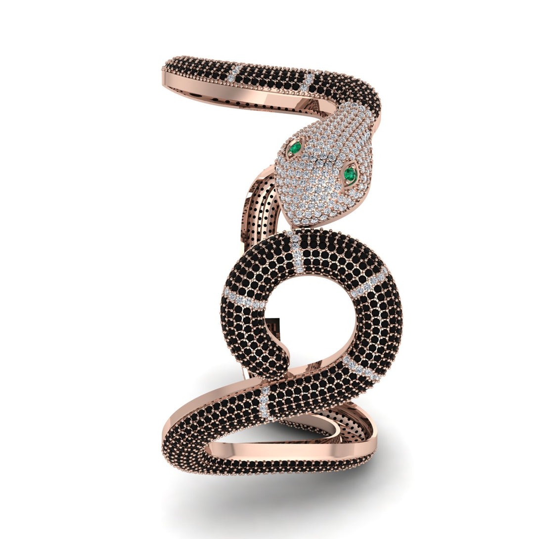 Gorgeous Black Diamond Snake Bracelet - Ronald No. 11