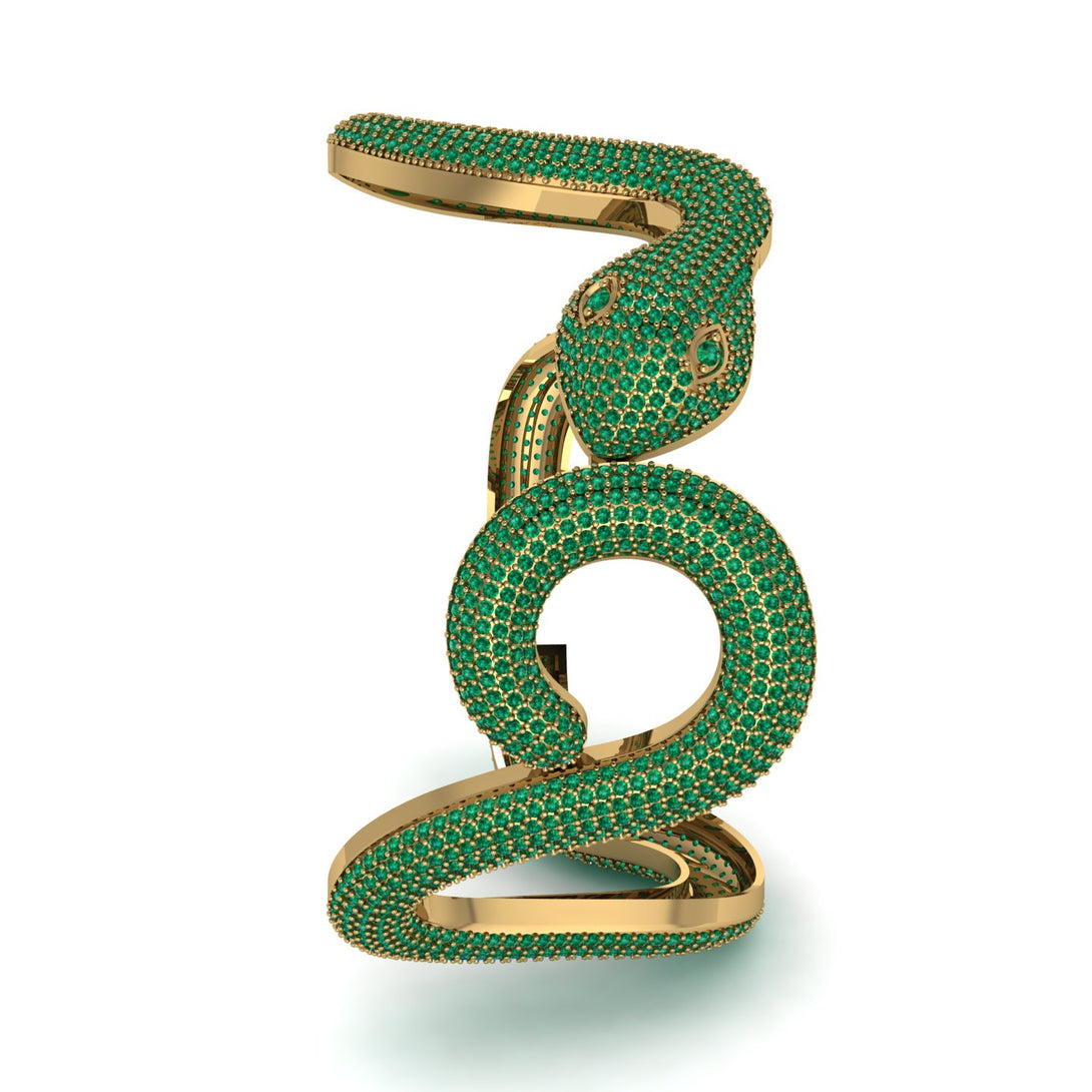 Gorgeous Emerald Snake Bracelet - Ronald No. 7