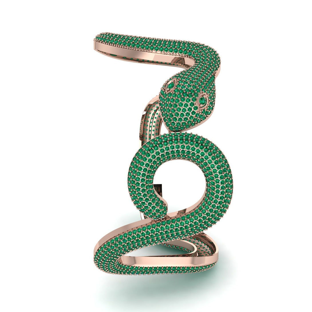 Gorgeous Emerald Snake Bracelet - Ronald No. 8
