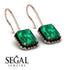 Halo Emerald Cut Emerald Earrings - Izabella No. 35 image 3
