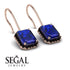 Halo Emerald Cut Sapphire Earrings - Izabella No. 44 image 2
