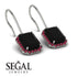 Halo Emerald Cut Black Diamond Earrings - Izabella No. 54 image 3