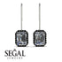 Halo Emerald Cut Diamond Earrings - Izabella No. 33 image 15