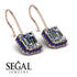 Halo Emerald Cut Diamond Earrings - Izabella No. 62 image 2