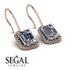 Halo Emerald Cut Diamond Earrings - Izabella No. 2 image 2