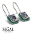 Halo Emerald Cut Diamond Earrings - Izabella No. 18 image 3