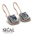 Halo Emerald Cut Diamond Earrings - Izabella No. 2 image 3