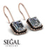 Halo Emerald Cut Diamond Earrings - Izabella No. 32 image 3