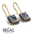 Halo Emerald Cut Diamond Earrings - Izabella No. 61 image 3