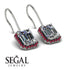 Halo Emerald Cut Diamond Earrings - Izabella No. 48 image 3