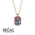Halo Emerald Cut Diamond Necklace - Izabella No. 46 image 8