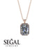 Halo Emerald Cut Diamond Necklace - Izabella No. 2 image 8