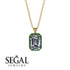 Halo Emerald Cut Diamond Necklace - Izabella No. 16 image 8