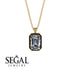 Halo Emerald Cut Diamond Necklace - Izabella No. 31 image 8