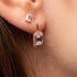 Halo Emerald Cut Black Diamond Earrings - Izabella No. 68 image 5