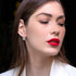 Halo Emerald Cut Black Diamond Earrings - Izabella No. 9 image 7