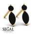 Hanging Marquise Black Diamond Earrings - Lacey No. 7 image 2