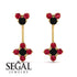 Hanging Black Diamond Compass Earrings - Brittany No. 52 image 8