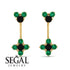 Hanging Black Diamond Compass Earrings - Brittany No. 22 image 8