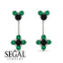 Hanging Black Diamond Compass Earrings - Brittany No. 24 image 8
