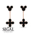Hanging Black Diamond Compass Earrings - Brittany No. 38 image 8