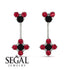 Hanging Black Diamond Compass Earrings - Brittany No. 54 image 8