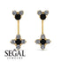 Hanging Black Diamond Compass Earrings - Brittany No. 7 image 8
