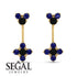 Hanging Black Diamond Compass Earrings - Brittany No. 67 image 8
