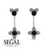 Hanging Black Diamond Compass Earrings - Brittany No. 9 image 8