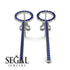 Hanging Circle Sapphire Earrings - Lilah No. 15 image 3