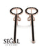Hanging Circle Black Diamond Earrings - Lilah No. 8 image 3