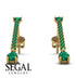 Hanging Oval Emerald Earrings - Tatiana No. 19 image 11