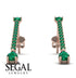Hanging Oval Emerald Earrings - Tatiana No. 20 image 11