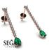 Hanging Oval Emerald Earrings - Tatiana No. 17 image 2
