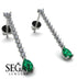Hanging Oval Emerald Earrings - Tatiana No. 18 image 2