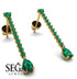 Hanging Oval Emerald Earrings - Tatiana No. 19 image 2
