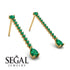 Hanging Oval Emerald Earrings - Tatiana No. 19 image 3