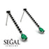Hanging Oval Emerald Earrings - Tatiana No. 24 image 3