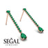 Hanging Oval Emerald Earrings - Tatiana No. 20 image 3