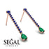 Hanging Oval Emerald Earrings - Tatiana No. 29 image 3