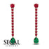 Hanging Oval Emerald Earrings - Tatiana No. 26 image 4