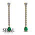 Hanging Oval Emerald Earrings - Tatiana No. 16 image 4